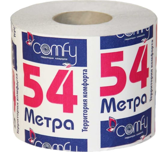 Туалетная бумага COMFY “54 метра” 1-сл. 1 рул. 1-2507 картинка