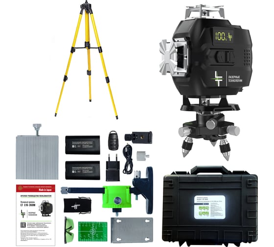 Профессиональный лазерный уровень LT L16-360М + тренога 1.6м L16-360M/1.6м картинка