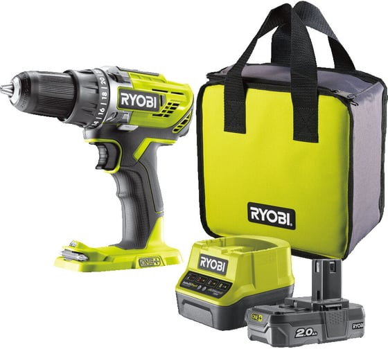 Компактная дрель-шуруповерт Ryobi ONE+ R18DD3-120S 5133003347 картинка