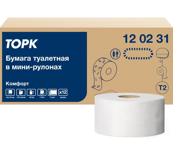 Туалетная бумага TORK Advanced 170 м 2-слойная белая 120231 126502 22151 картинка