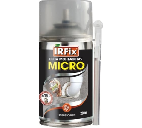 Всесезонная монтажная пена IRFIX MICRO 250 мл 10024 картинка