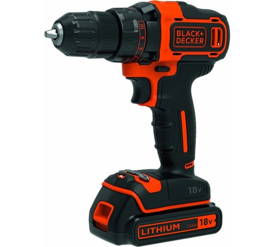 Аккумуляторная дрель-шуруповерт Black+Decker BDCDD186K1B картинка