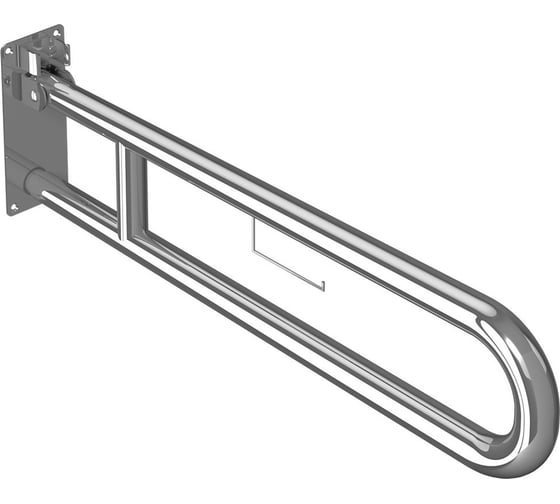 Опорный поручень для санузла PALITRA TECHNOLOGY откидной, с фиксатором, с бумагодержателем 86019-1-N картинка