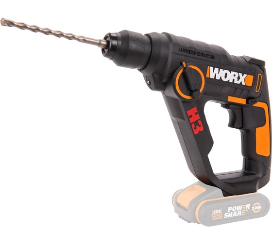 Перфоратор аккумуляторный WORX H3 WX390.9, 20В, без АКБ и ЗУ картинка