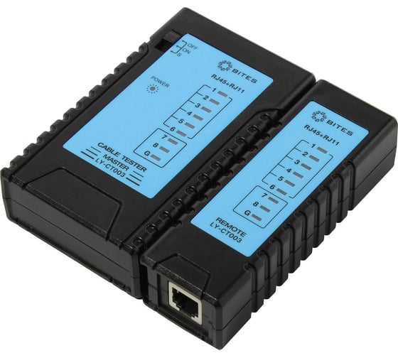 Сетевой тестер кабеля 5Bites UTP/FTP/STP RJ45, TEL RJ11/12 LY-CT003 картинка