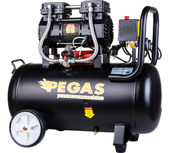 Малошумный безмасляный компрессор Pegas pneumatic PG-1400 проф. серия 6622 картинка