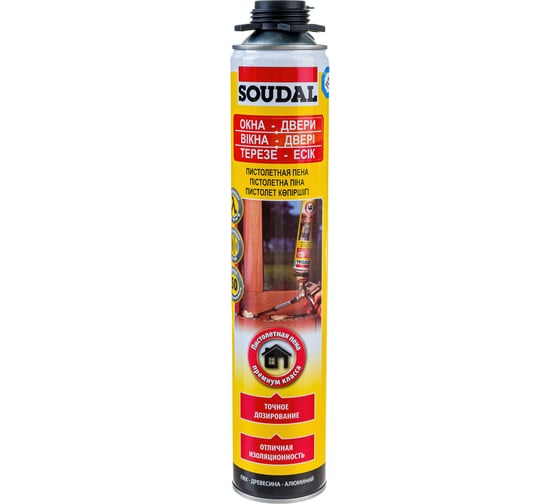 Желтая пистолетная пена SOUDAL 50 113986 картинка