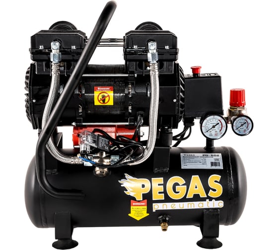 Малошумный безмасляный компрессор Pegas pneumatic PG-602 профессиональная серия 6619 картинка